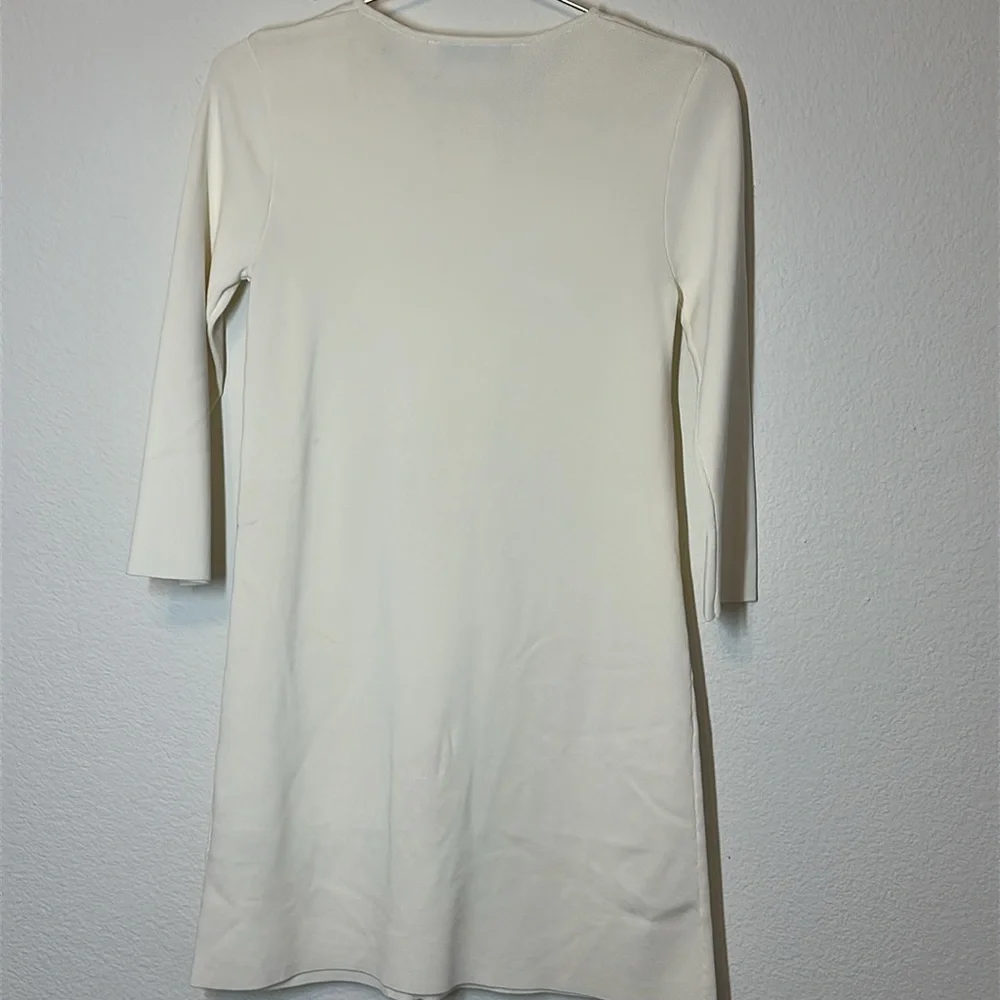 Zara Knit Long Sleeve Bow Dress Size XS - Picture 5 of 12
